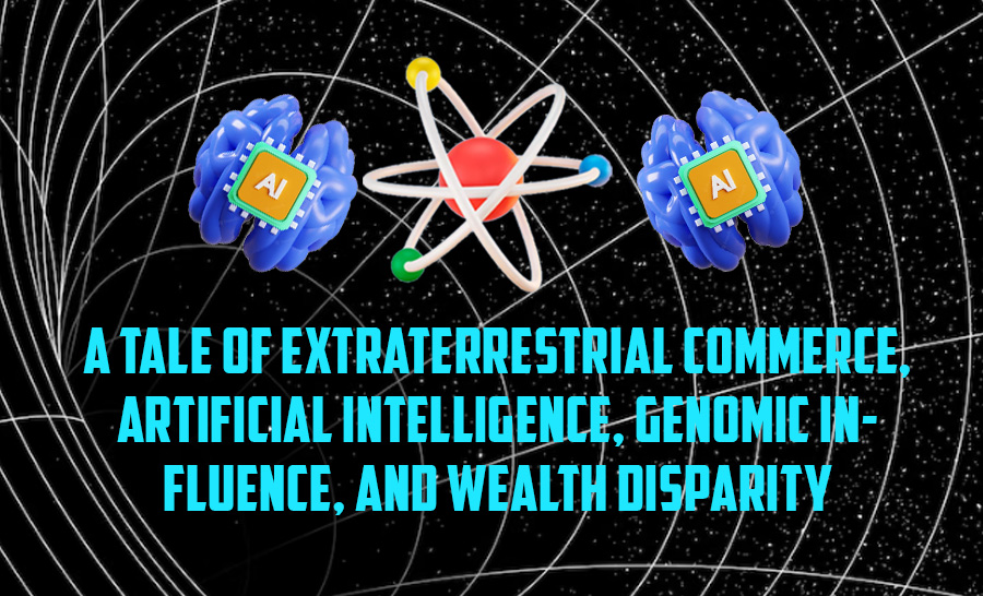The Role of Extraterrestrial Commerce, Artificial Intelligence, Genomic Influence in Wealth Disparity