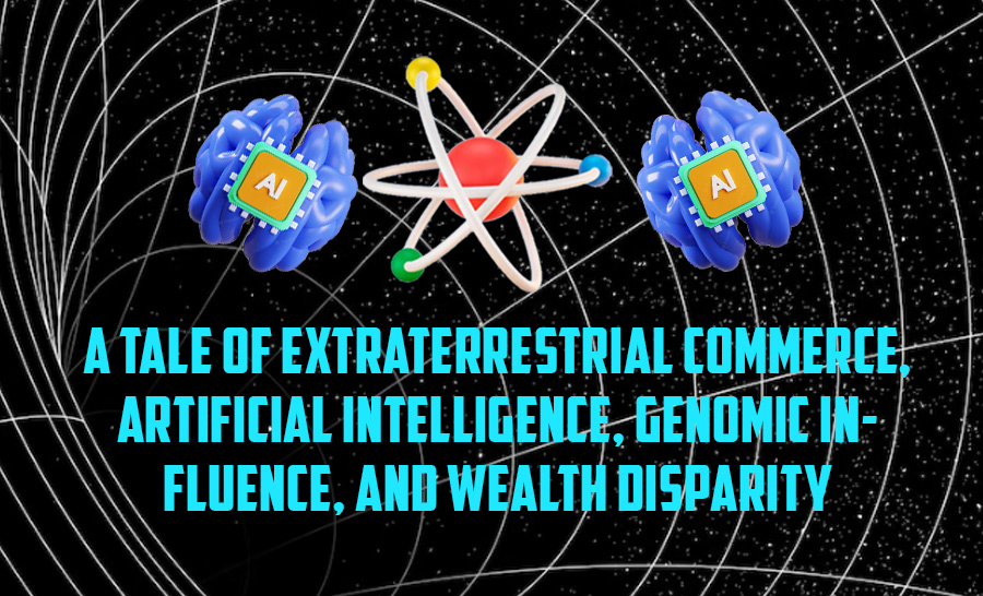 The Role of Extraterrestrial Commerce, Artificial Intelligence, Genomic Influence in Wealth Disparity 