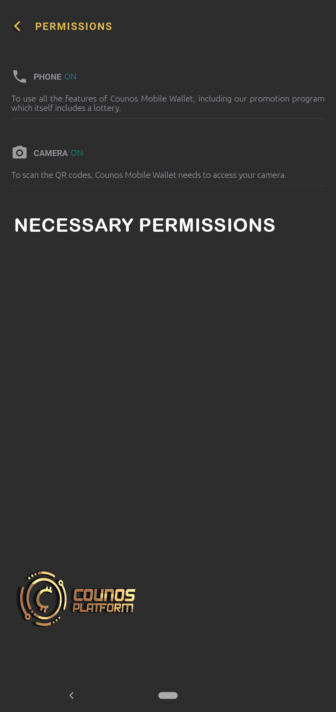 necessary permissions